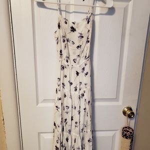 UO Sparks Fly Tiered Midi Dress